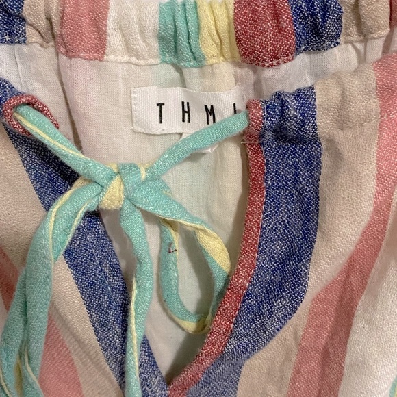 THML Striped Midi Spring Summer Sundress Day Dress S - Picture 7 of 8